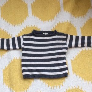 Navy blue and white sweater by Crewcuts.